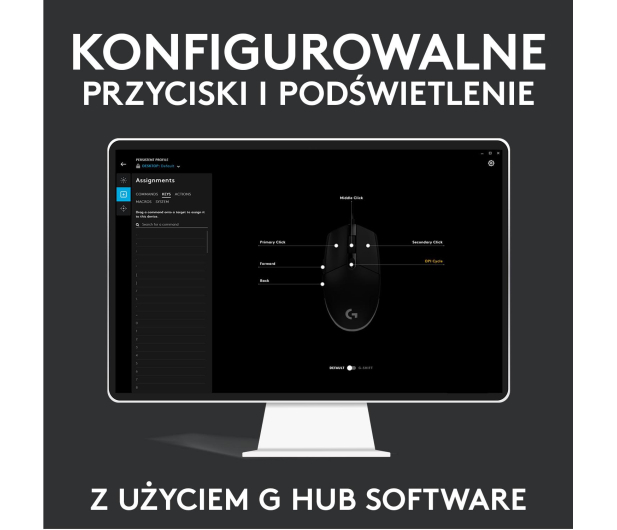 LOGITECH G102 Lightsync Gaming Mouse czarna 910-005823 - 574603 - zdjęcie 13